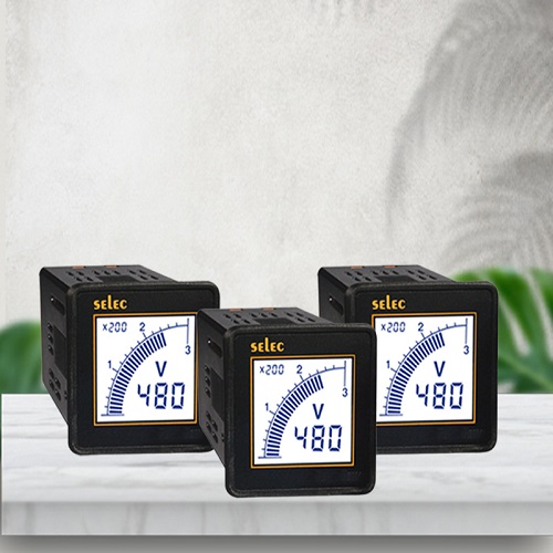Selec MV207(72x72) Đồng hồ tủ điện dạng LCD đo điện áp hiển thị 3 số